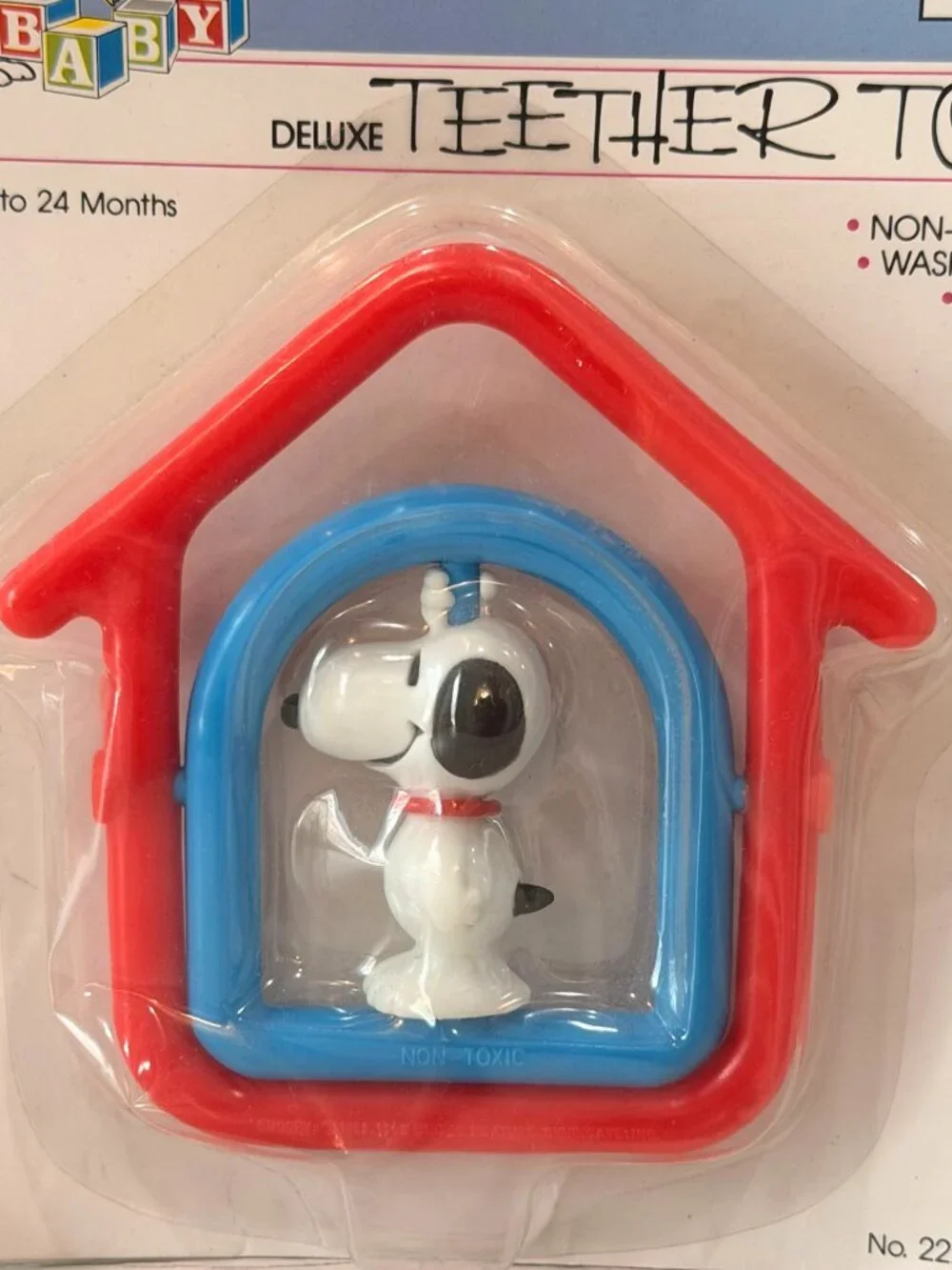 Vintage Danara Peanuts Baby Snoopy Deluxe Teether Toy Spins Non Toxic Washable